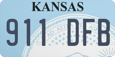 KS license plate 911DFB