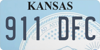 KS license plate 911DFC