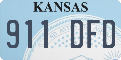 KS license plate 911DFD