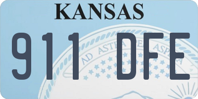 KS license plate 911DFE