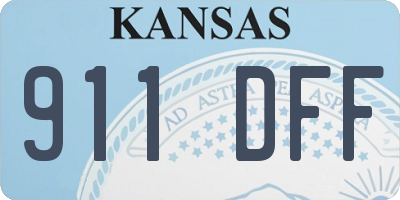 KS license plate 911DFF