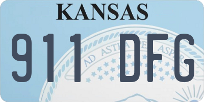 KS license plate 911DFG