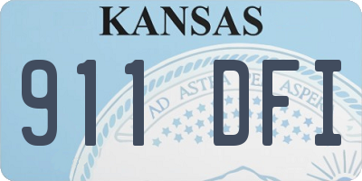 KS license plate 911DFI