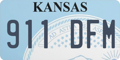 KS license plate 911DFM