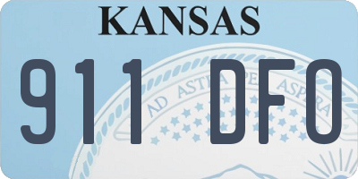 KS license plate 911DFO