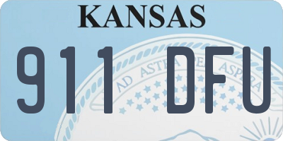 KS license plate 911DFU