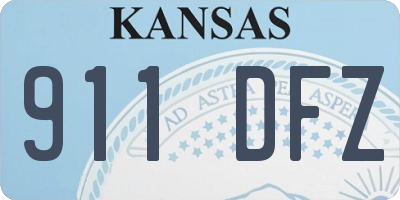 KS license plate 911DFZ
