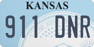 KS license plate 911DNR