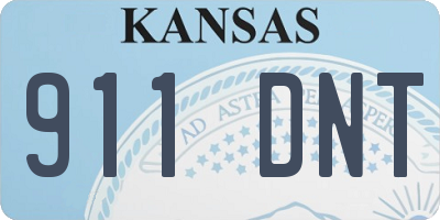 KS license plate 911DNT