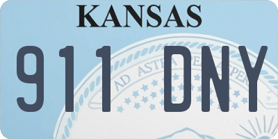KS license plate 911DNY