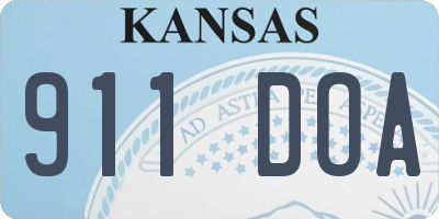 KS license plate 911DOA