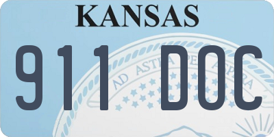 KS license plate 911DOC