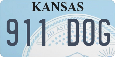 KS license plate 911DOG