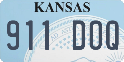 KS license plate 911DOQ