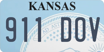 KS license plate 911DOV