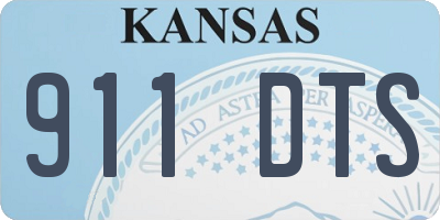 KS license plate 911DTS