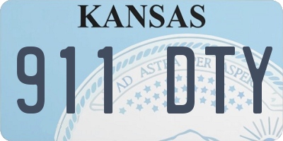 KS license plate 911DTY