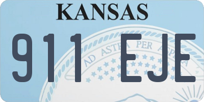 KS license plate 911EJE