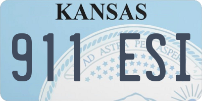 KS license plate 911ESI