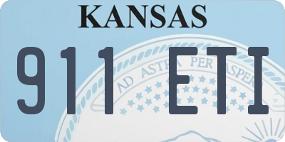 KS license plate 911ETI