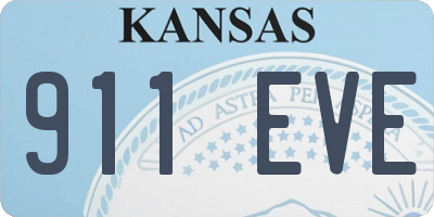 KS license plate 911EVE