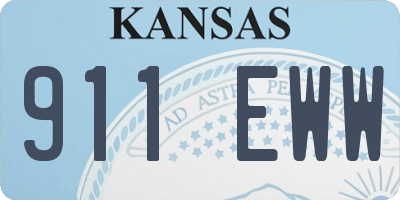 KS license plate 911EWW