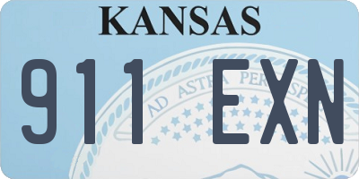 KS license plate 911EXN