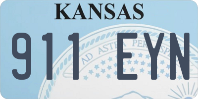 KS license plate 911EYN