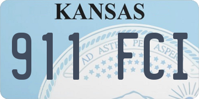 KS license plate 911FCI
