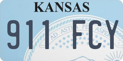 KS license plate 911FCY