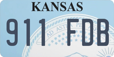 KS license plate 911FDB