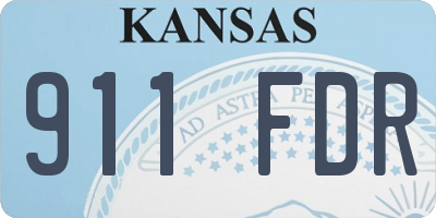 KS license plate 911FDR