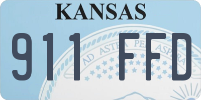 KS license plate 911FFD