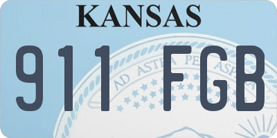 KS license plate 911FGB