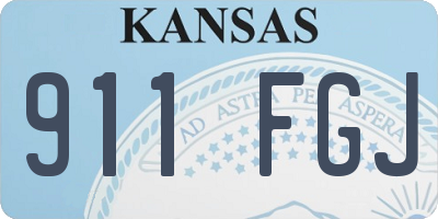 KS license plate 911FGJ