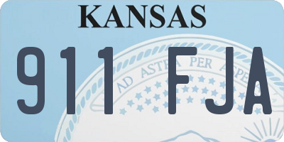 KS license plate 911FJA
