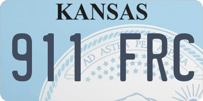 KS license plate 911FRC
