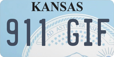 KS license plate 911GIF