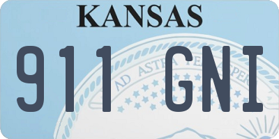 KS license plate 911GNI