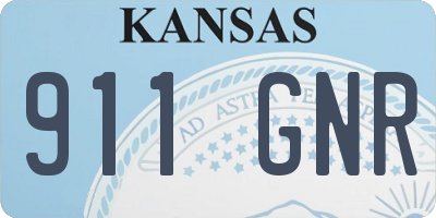 KS license plate 911GNR