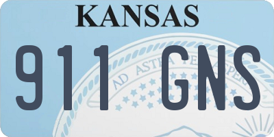 KS license plate 911GNS