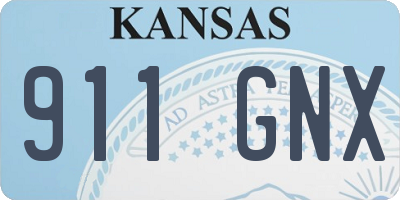KS license plate 911GNX