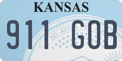 KS license plate 911GOB