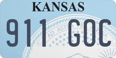 KS license plate 911GOC