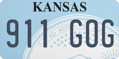 KS license plate 911GOG