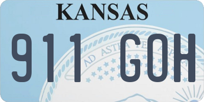 KS license plate 911GOH