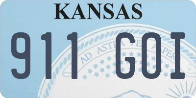 KS license plate 911GOI