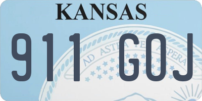 KS license plate 911GOJ