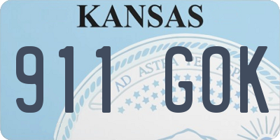 KS license plate 911GOK
