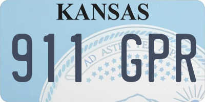 KS license plate 911GPR